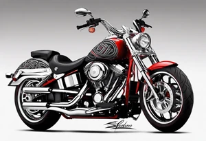 Full Arm sleeve, black, gray, silver, red, subtle motorcycle chain tattoo idea