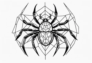 cyberpunk black widow spider tattoo idea