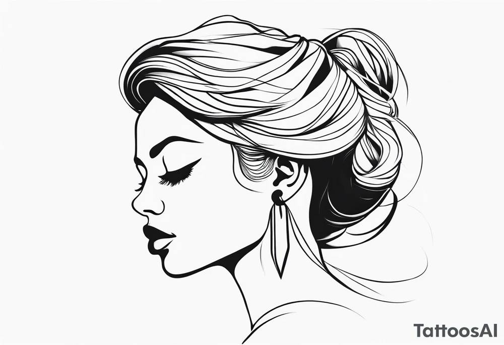 Sexy woman tattoo idea