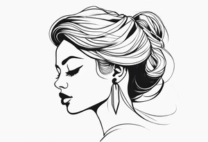 Sexy woman tattoo idea