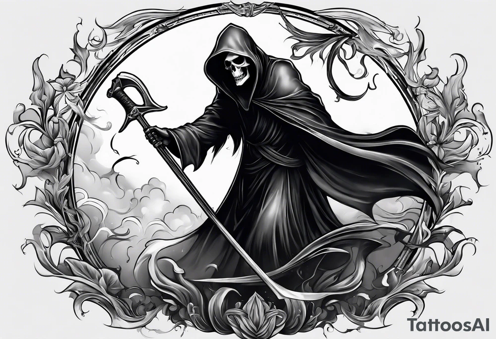 GRIM REAPER
WITH SMOKE
WITH SCYTH tattoo idea