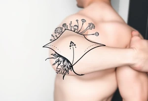 stingray, coral, jellyfish tattoo idea