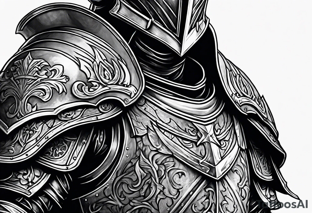 knight with heavy armor tattoo idea