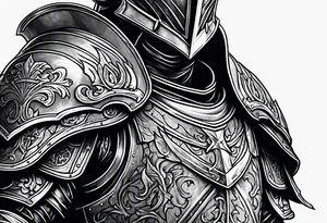 knight with heavy armor tattoo idea
