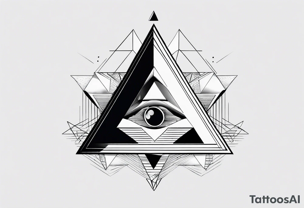 minimalistic triangle tattoo idea