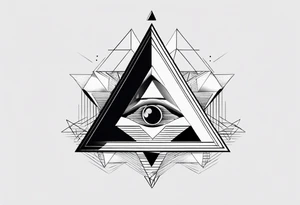 minimalistic triangle tattoo idea