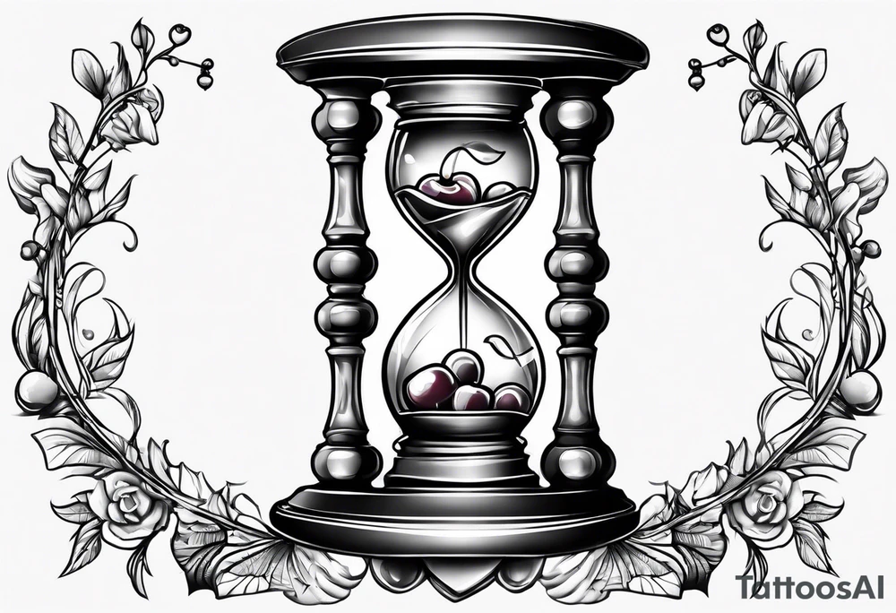 Cherry hourglass tattoo idea