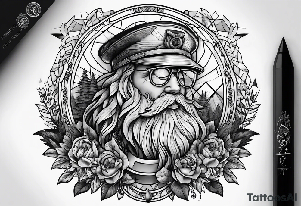 forest, lineswork tattoo idea