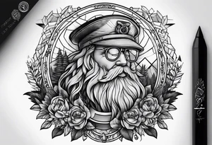 forest, lineswork tattoo idea