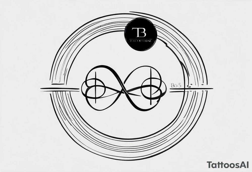 For man, back of wrist, infinity symbol plus heart plus word tb5 tattoo idea