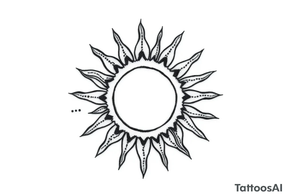 Sun tattoo idea