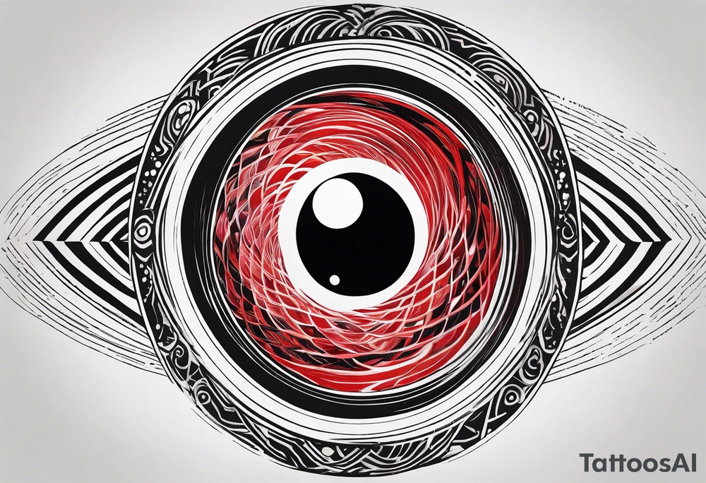 Black Hole red and black. tattoo idea