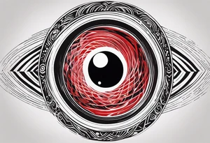 Black Hole red and black. tattoo idea