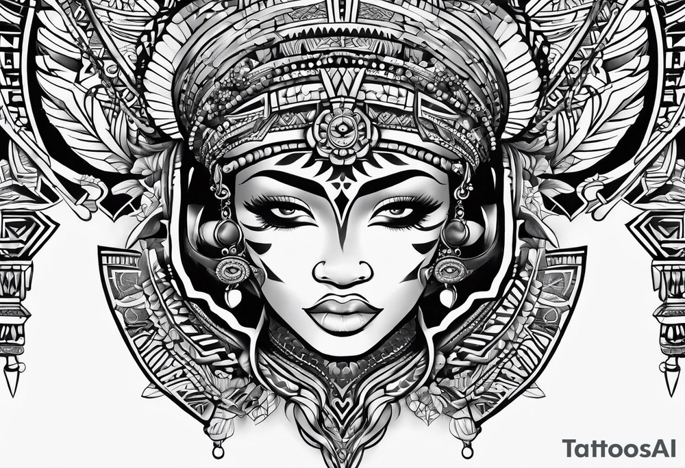 Nigerian tribal tattoo chest tattoo idea