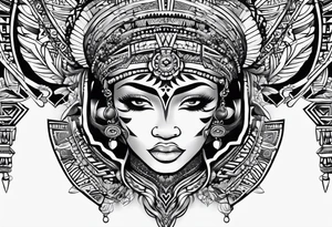 Nigerian tribal tattoo chest tattoo idea