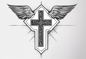 Cross with grace inside of it, and the words psalm 91:16 along the side tattoo idea