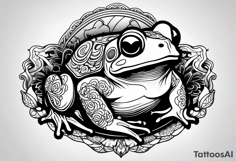 Toad yoga zen tattoo idea