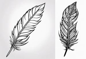 pen and feather tattoo idea