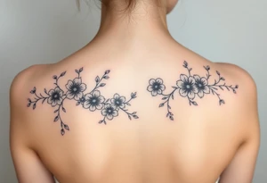 floral vines tattoo idea