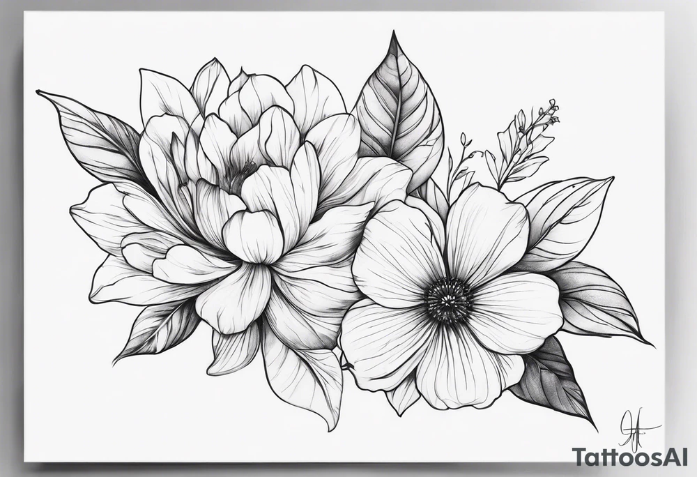 Realistic flower full sleeve tattoo idea