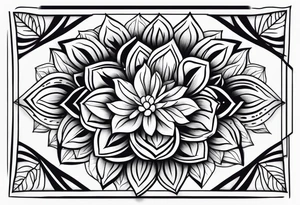 No rain no flowers wording tattoo idea