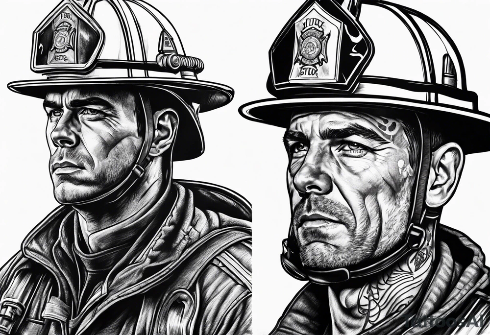 Dead firefighter tattoo idea