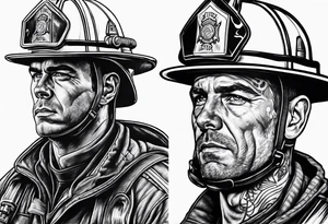 Dead firefighter tattoo idea