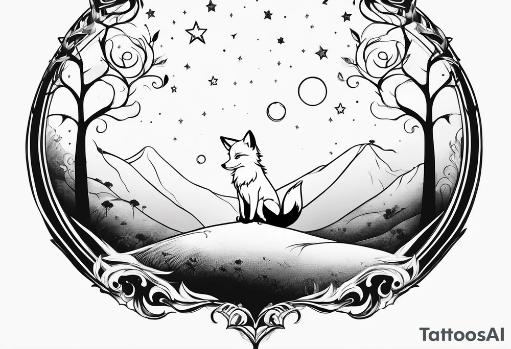 The little prince and the fox tattoo idea
