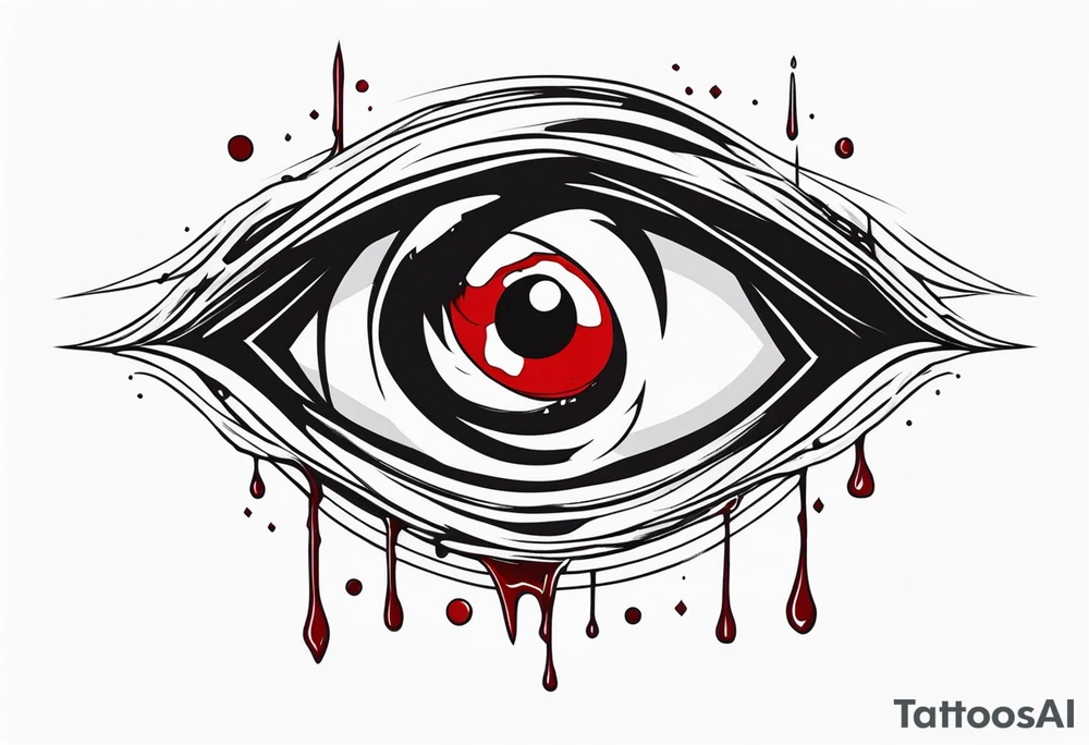 Alucard's bleeding tearly eye tattoo in Hellsing tattoo idea