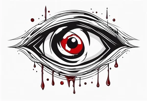 Alucard's bleeding tearly eye tattoo in Hellsing tattoo idea