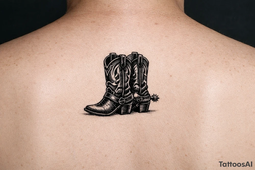 Cowgirl boots tattoo idea