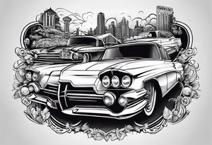 cars, bikes, casinos, gambling, skulls, tattoo idea