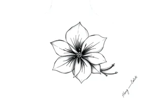 Hong Kong Bahinia Flower, similar to the one on the hong kong flag, no stars inside the flower, the center of the flower is on the right elbow and wraps around the arm. tattoo idea