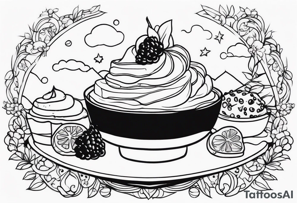 Dessert scene tattoo idea
