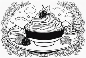 Dessert scene tattoo idea