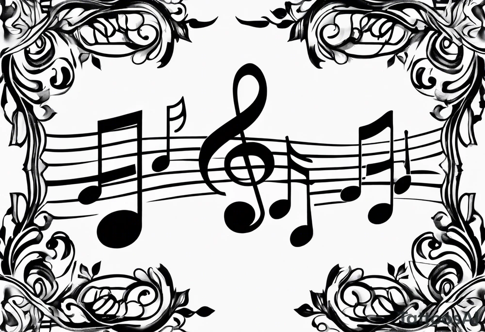 Music notes tattoo idea
