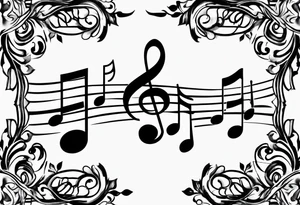 Music notes tattoo idea