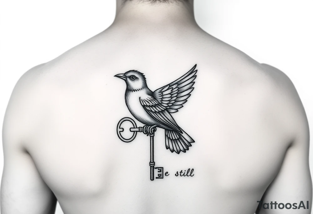 I had a matching tattoo with my fiancé that died. He had the key and I had the heart. I want something with a red bird holding the key with the words he still holds the key tattoo idea