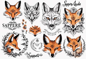 sapere aude  schrift und 
fuchs tattoo idea