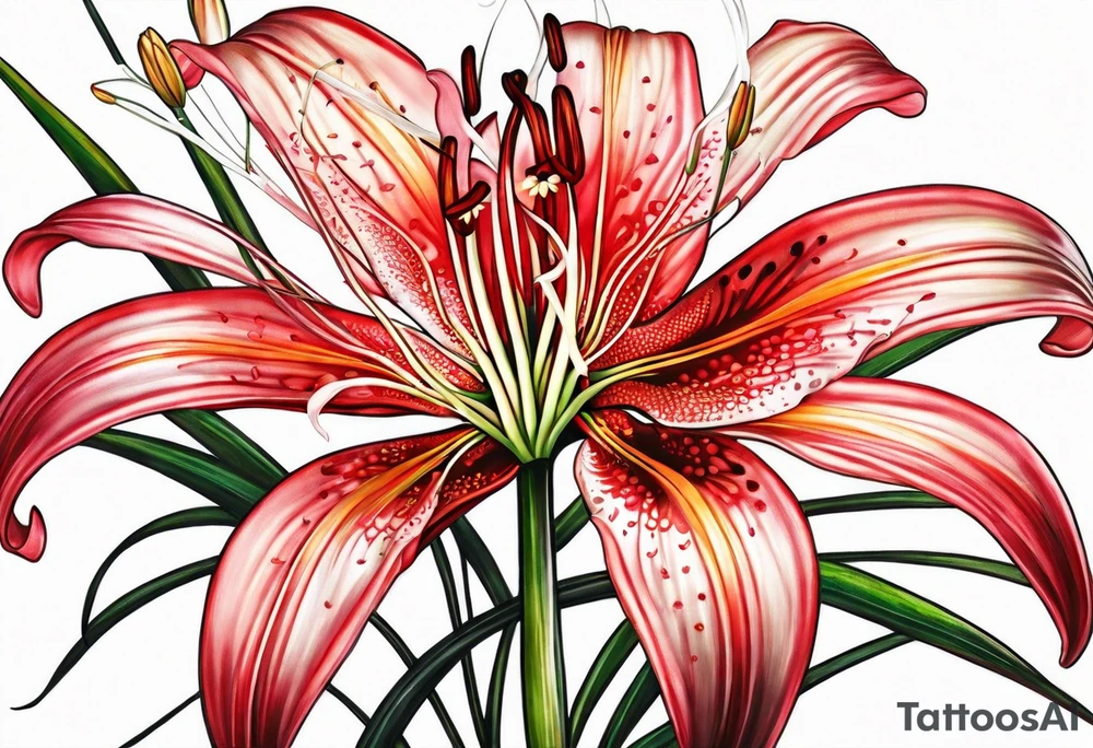 spider lily tattoo idea