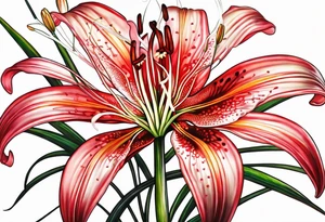 spider lily tattoo idea