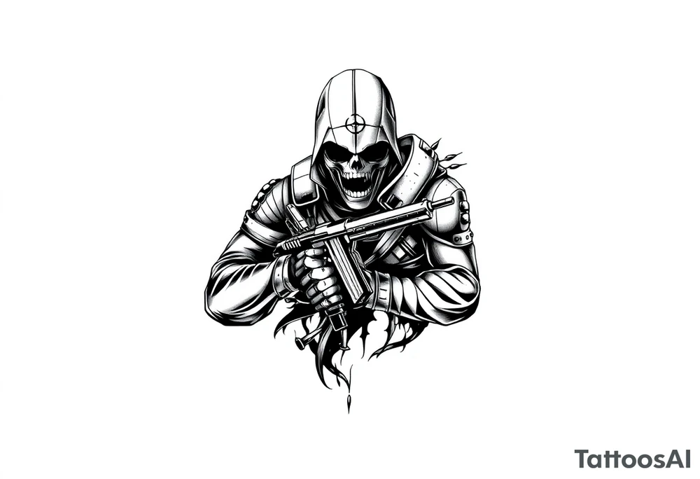 call of duty simon ghost riley tattoo idea