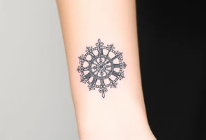 vintage roman numerals within ornate clockwork mechanism tattoo idea
