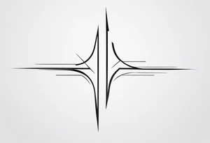 Two lightning bolts crossing or parallel to each other tattoo idea