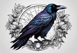 Book with raven tattoo idea