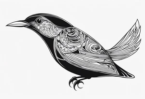 A bird is diving tattoo idea