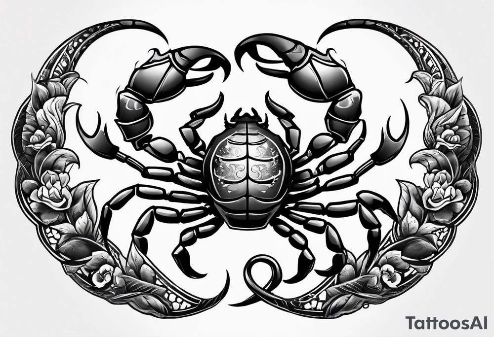 Scorpion with the number 23 tattoo idea