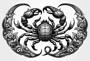 Scorpion with the number 23 tattoo idea