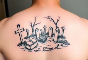 picnic at a graveyard tattoo idea