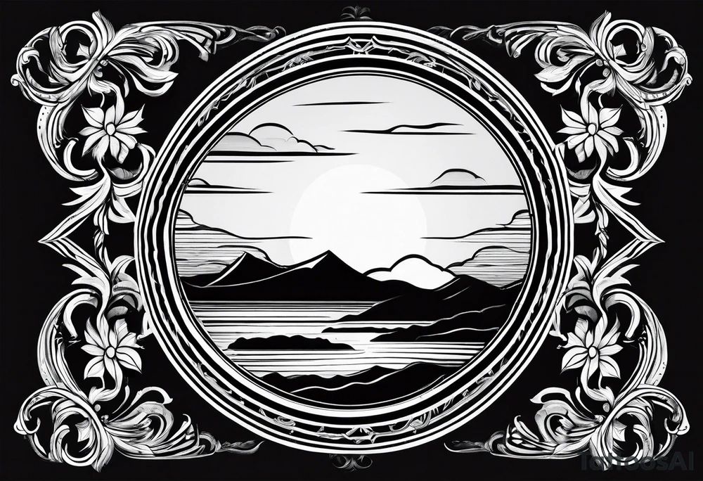 Sunset curve tattoo idea